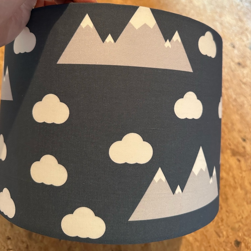 Mountain lampshade for baby nursery